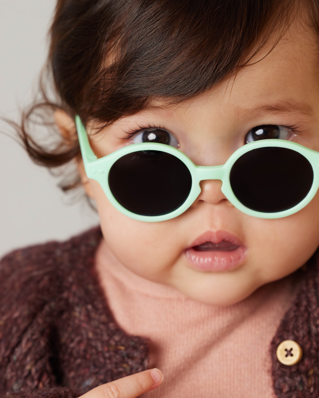 Trendy BABY glasses #d Aqua Green Pantos - Izipizi