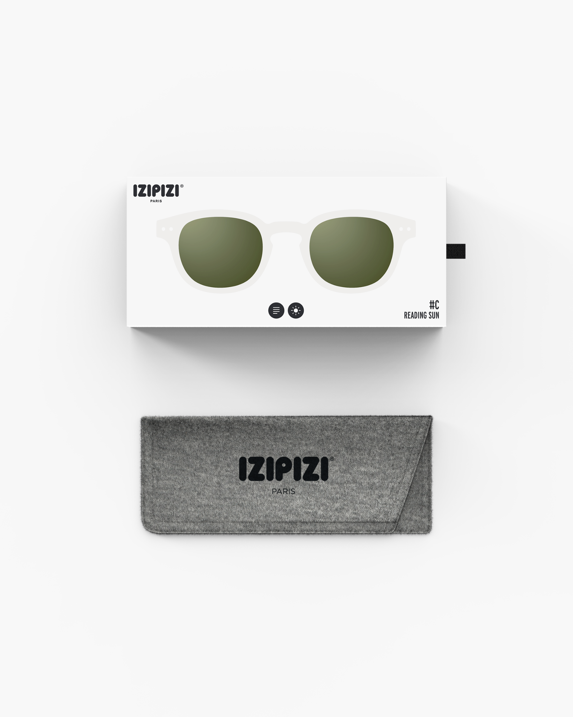 Trendy READING SUN glasses #C Crystal Square - Izipizi