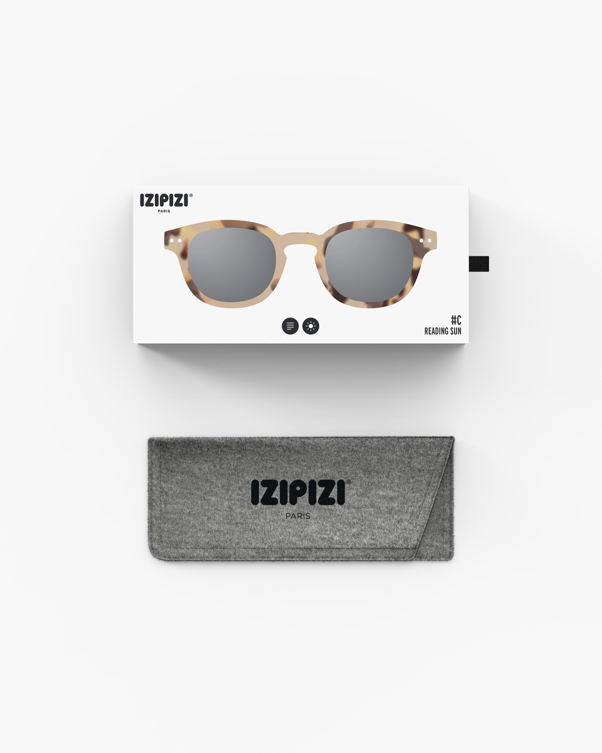 Brille #C Light Tortoise Quadrat Beige - Izipizi
