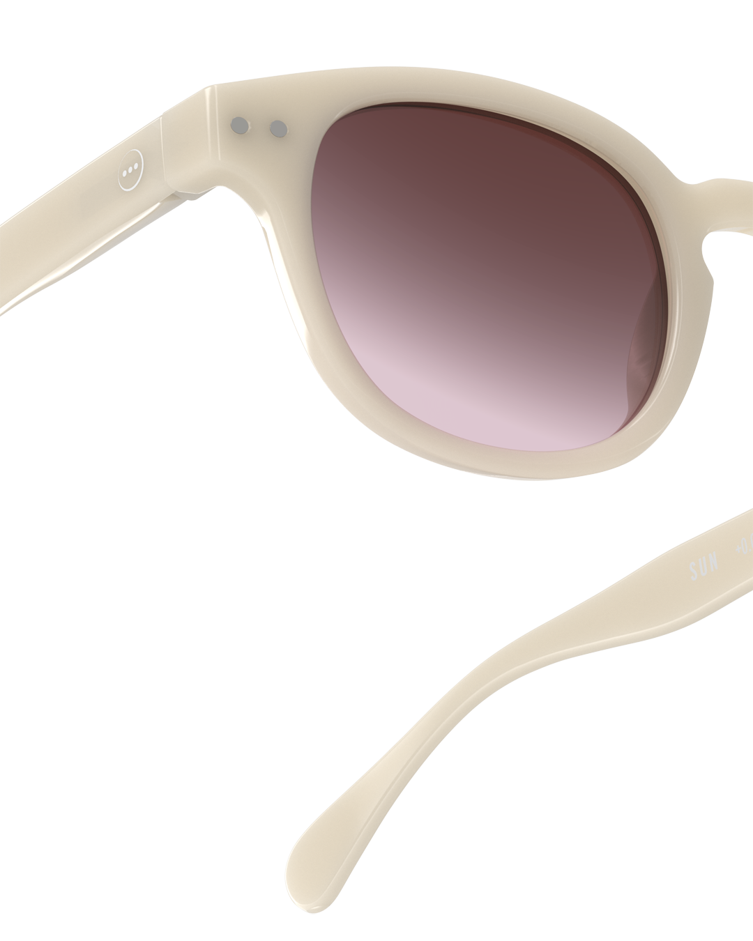 Brille #C Vintage Cream Quadrat Beige - Izipizi