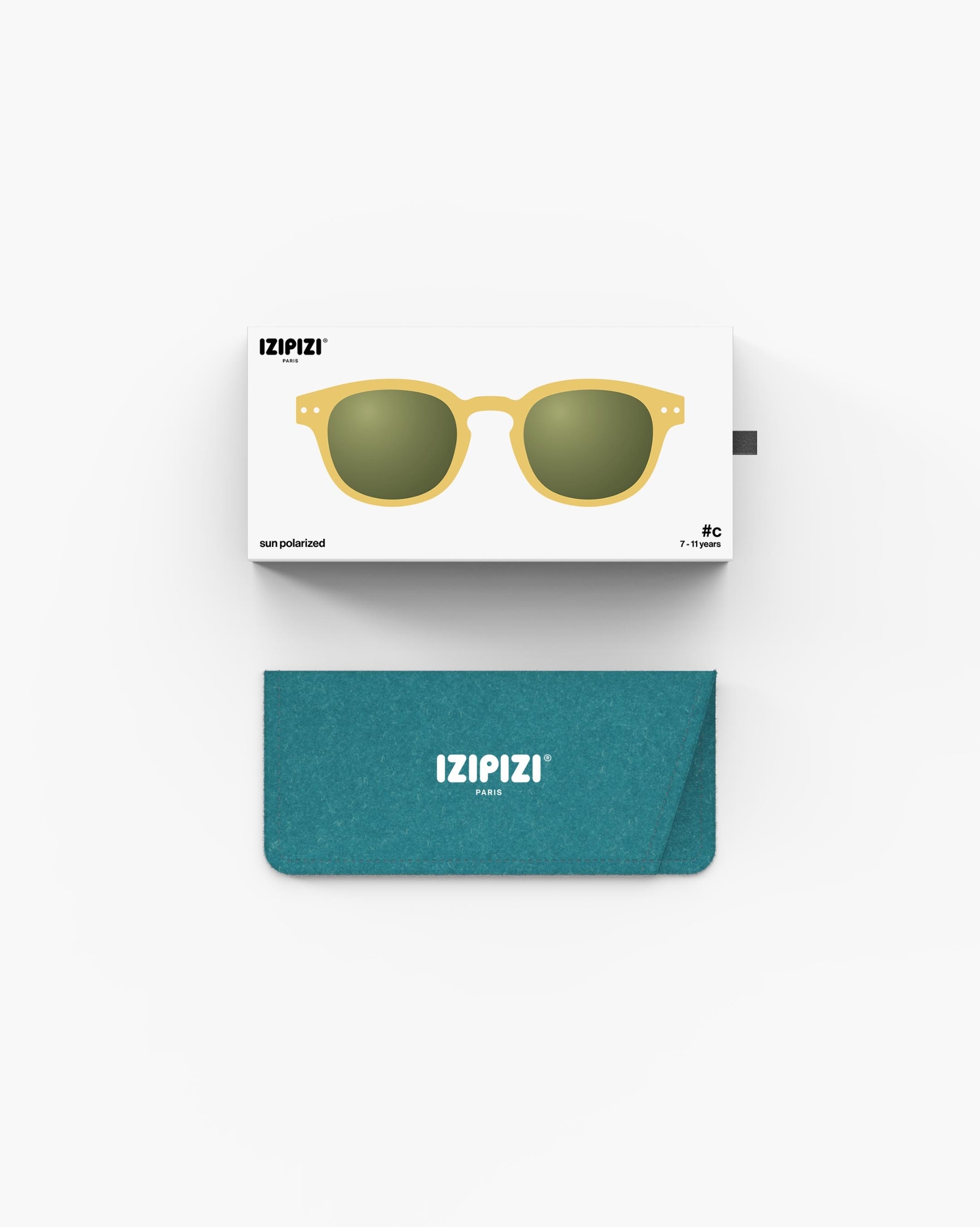 Lunette #c Yellow Honey Carré Jaune à la mode - Izipizi