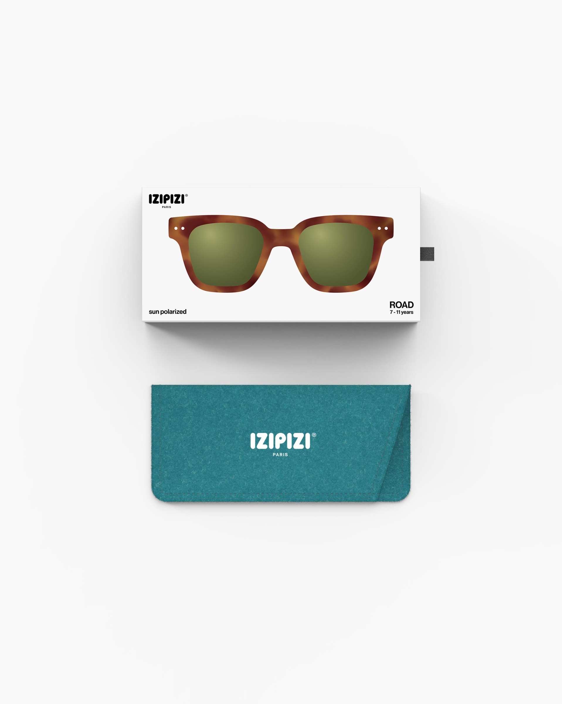 Lunette #road Havane Trapèze Marron à la mode - Izipizi