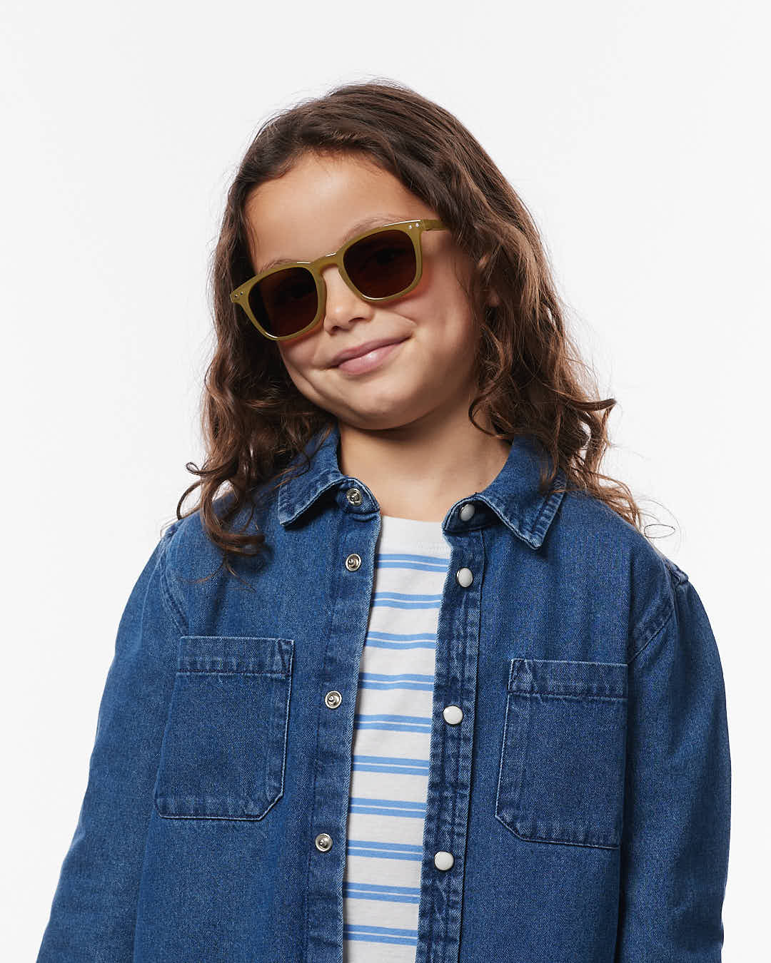 Trendy CHILD 5-7 Y glasses #e Olive Trapeze - Izipizi