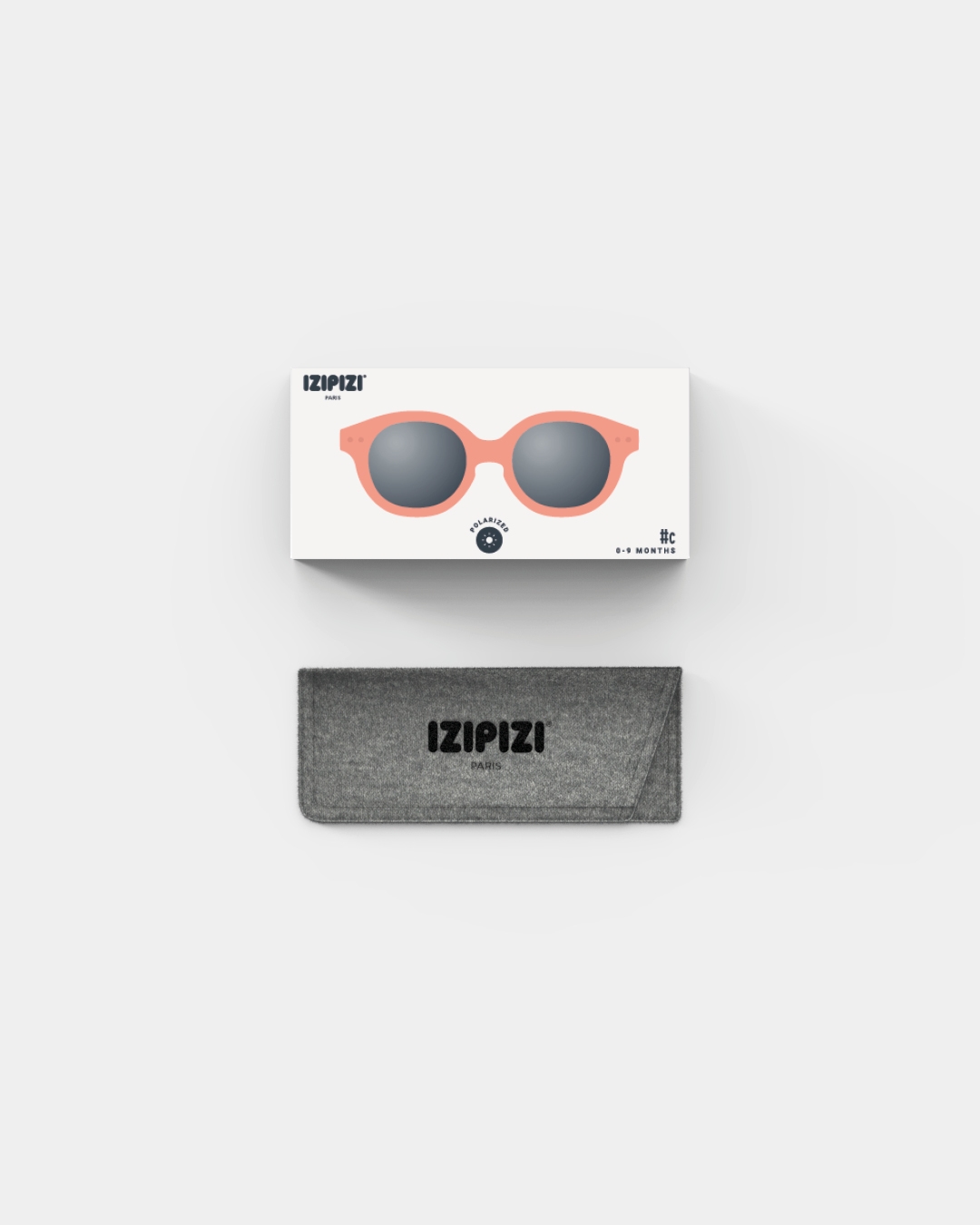 Lunette #c Apricot Carré Orange à la mode - Izipizi