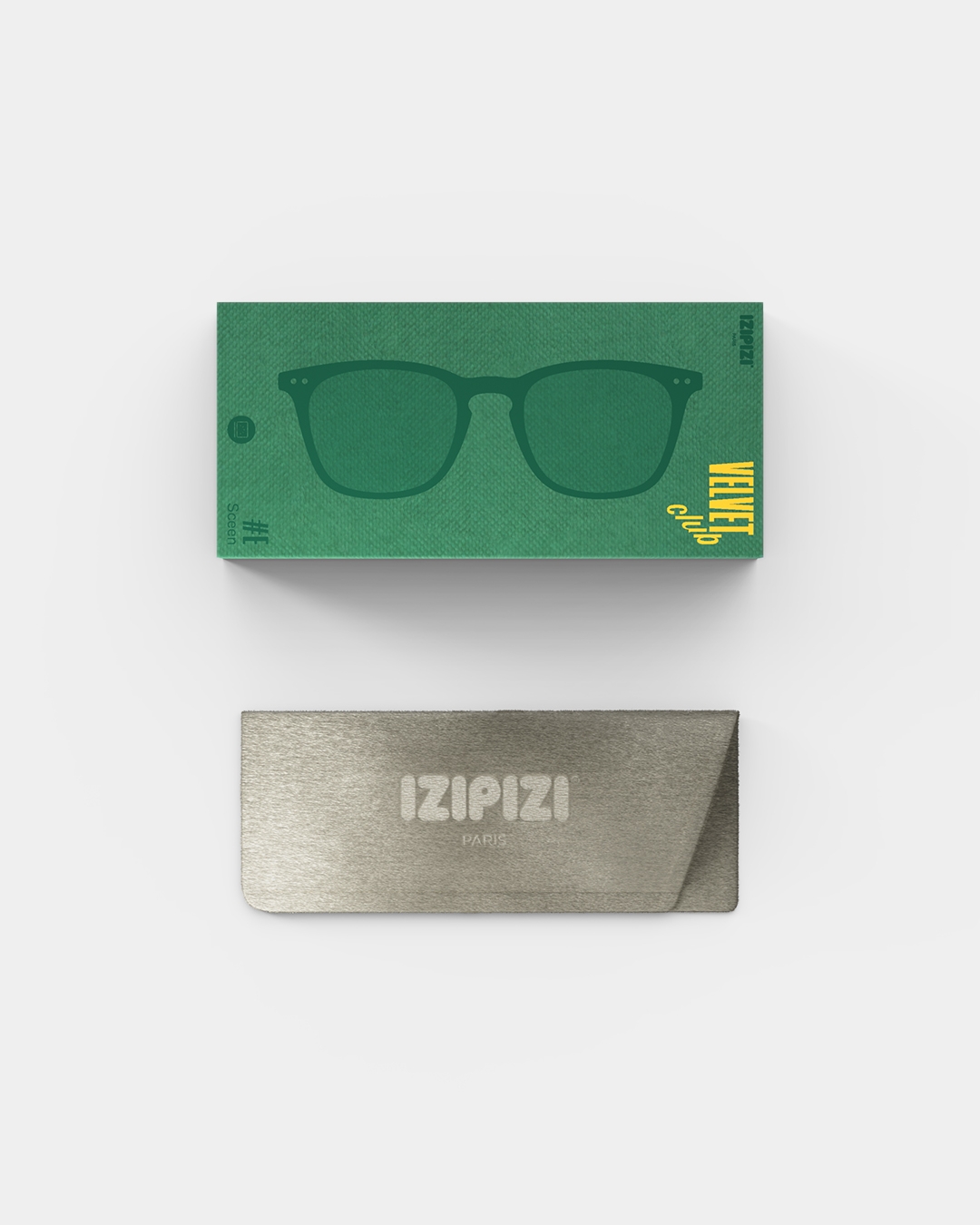 Lunette #E Tailor Green Rectangulaire Vert à la mode - Izipizi