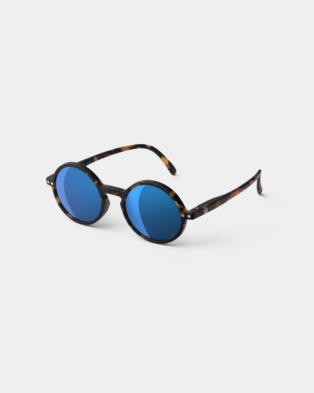 Lunette #g Tortoise Mirror Ronde Marron à la mode - Izipizi