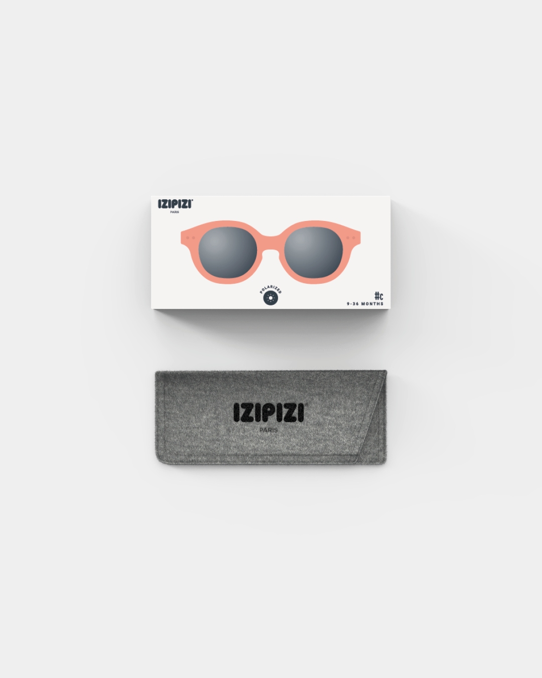 Lunette #c Apricot Carré Rose à la mode - Izipizi