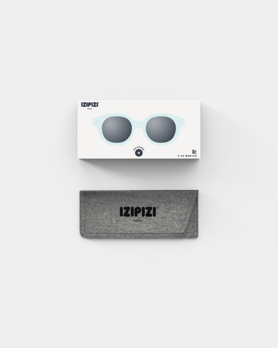Trendy KIDS glasses #c Aqua Green Square - Izipizi