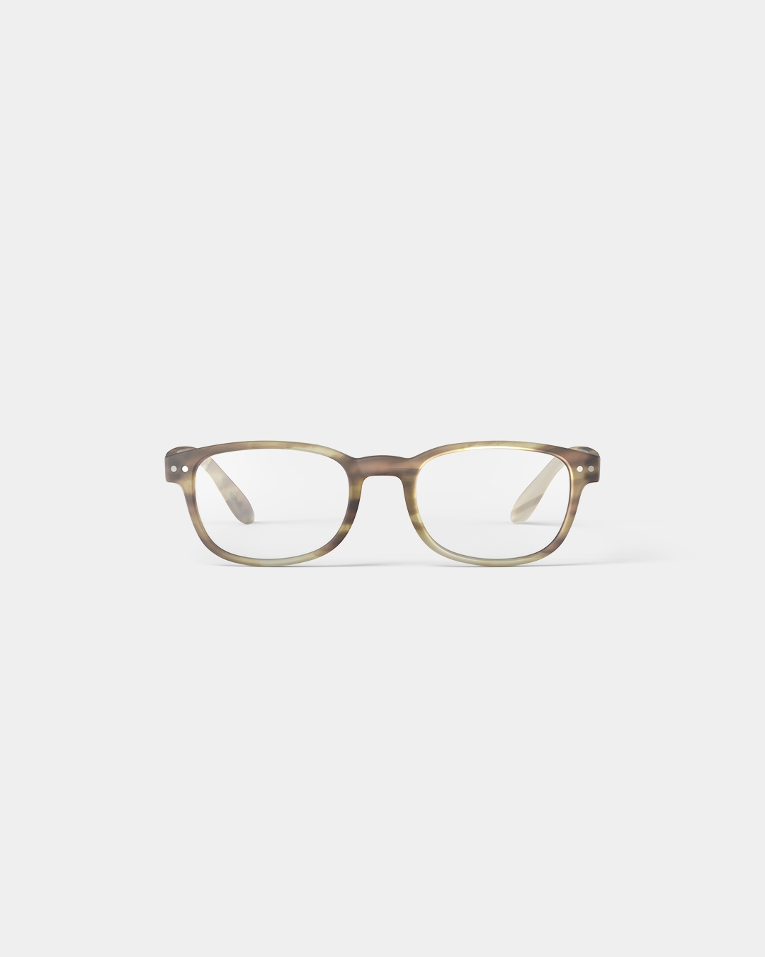 Brille #B Smoky Brown Rechteckig Schwarz - Izipizi