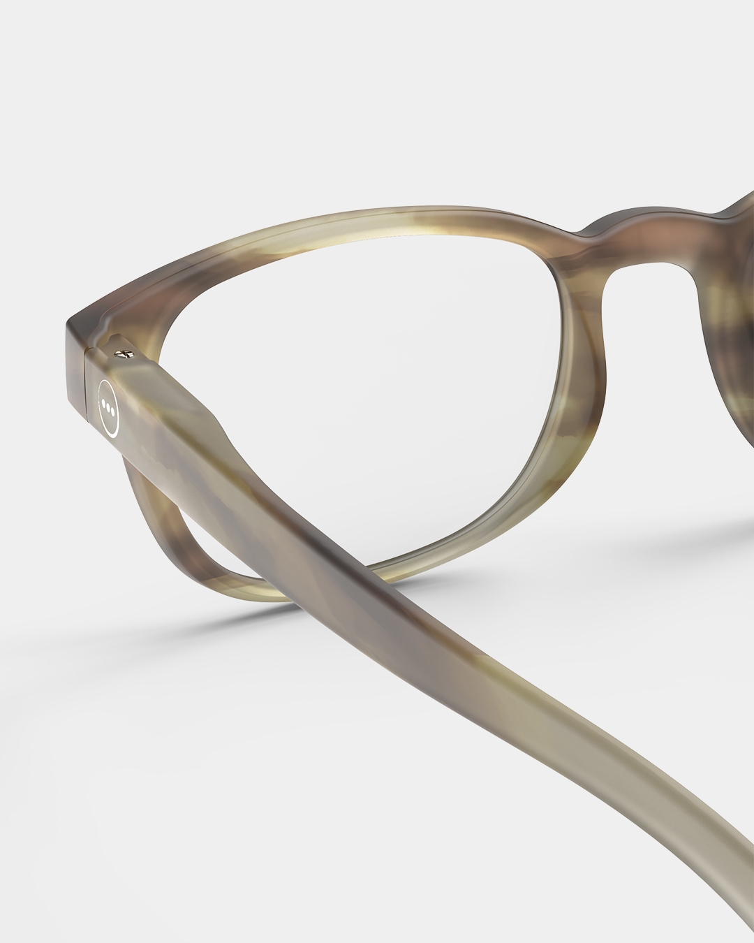 Trendy READING glasses #B Smoky Brown Rectangular - Izipizi