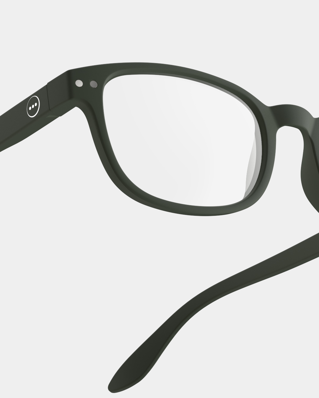 Trendy READING glasses #B Kaki Green Rectangular - Izipizi