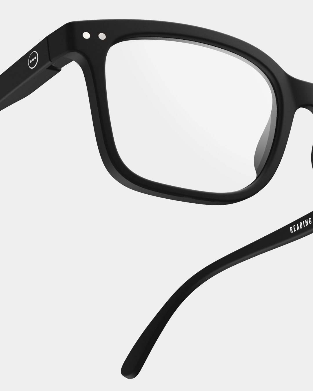 Trendy READING glasses #L Black Rectangular - Izipizi