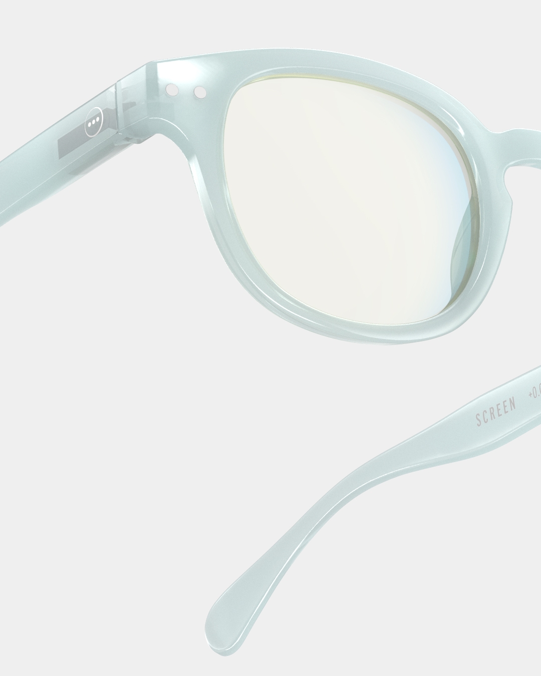 Trendy READING SCREEN glasses #C Misty Blue Square - Izipizi