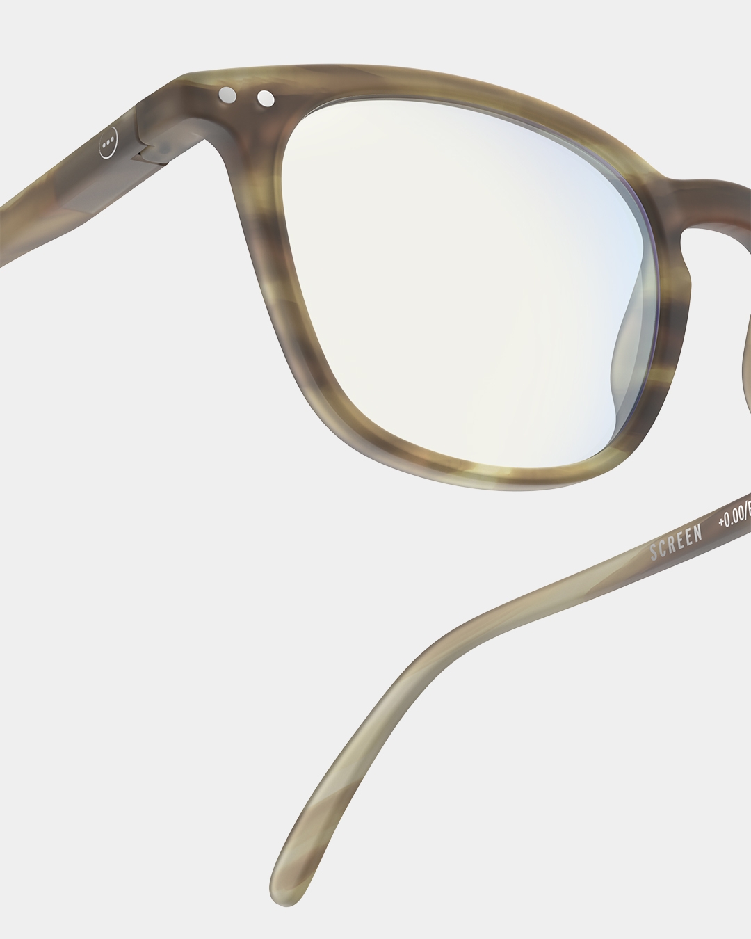 Lunette #E Smoky Brown Rectangulaire Marron à la mode - Izipizi