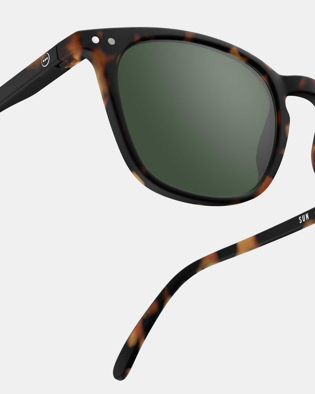 Trendy SUN glasses #E Tortoise Green Lenses Trapeze - Izipizi