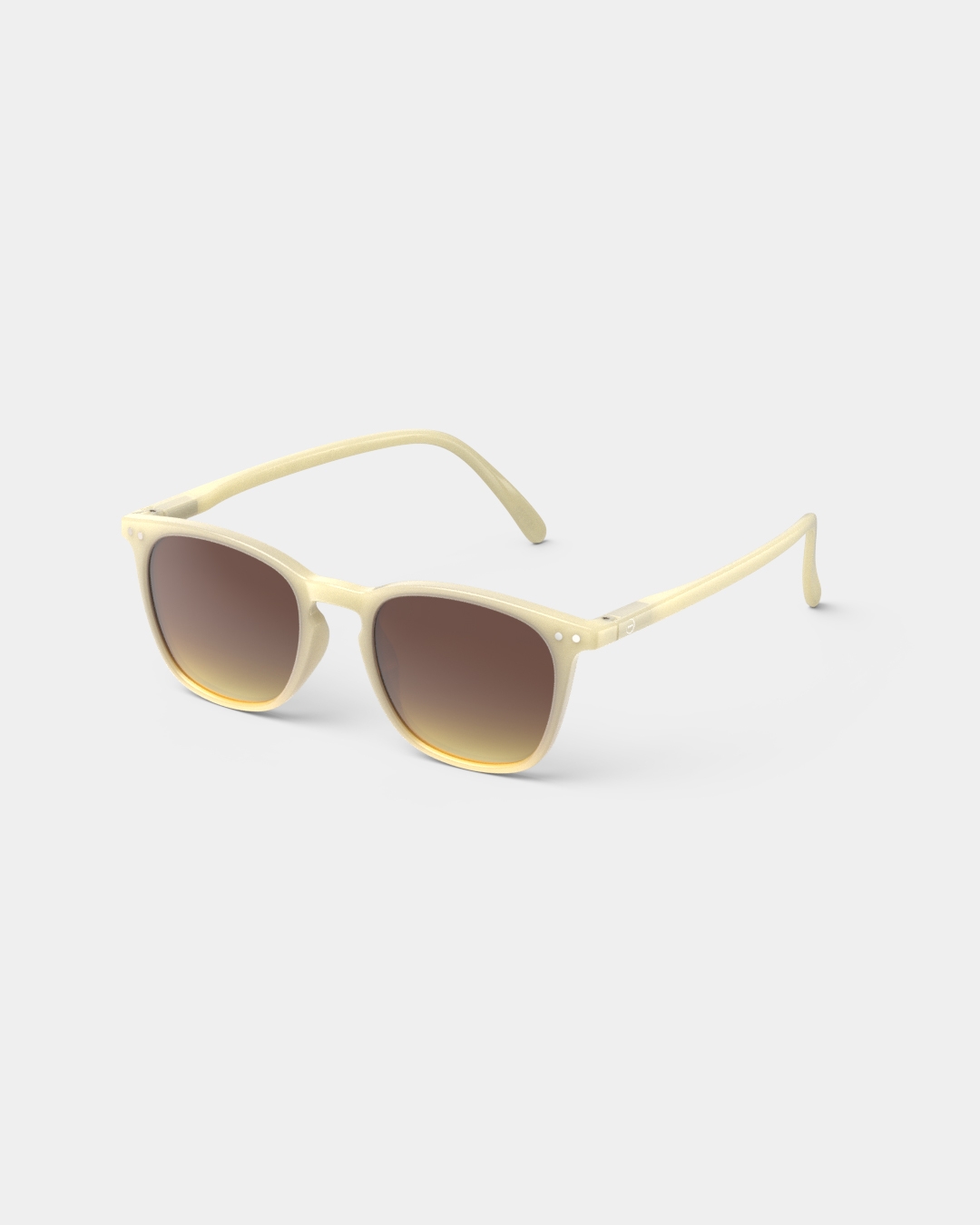 Lunette #E Glossy Ivory Trapèze Jaune à la mode - Izipizi