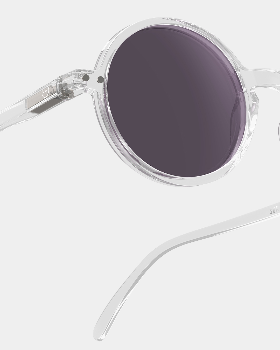 Lunette #G White Crystal Amethyst Ronde Blanc à la mode - Izipizi