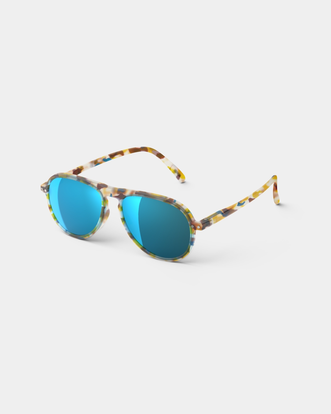 I Blue Tortoise Mirror Trendy Pilot Blue glasses IZIPIZI