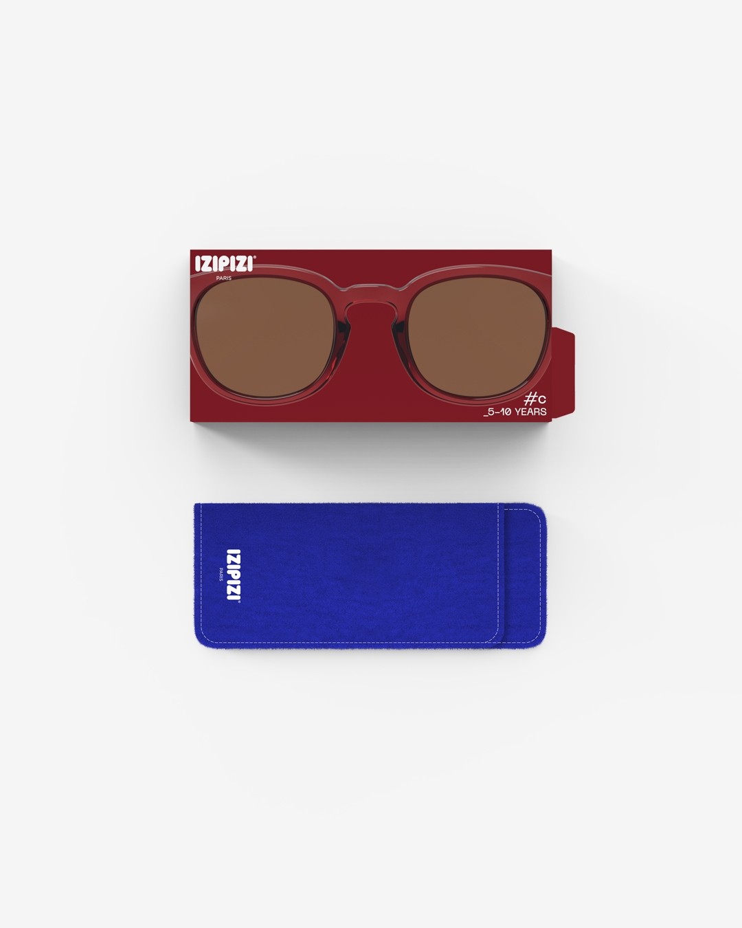 Brille #c Red Tape Quadrat Rot - Izipizi