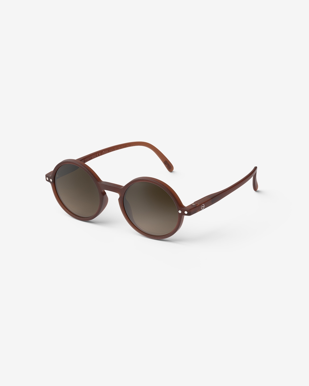 Trendy JUNIOR SUN glasses #g Mahogany Round - Izipizi