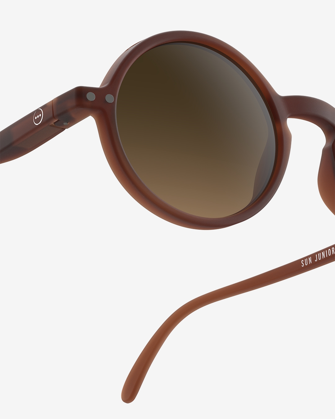 Trendy JUNIOR SUN glasses #g Mahogany Round - Izipizi