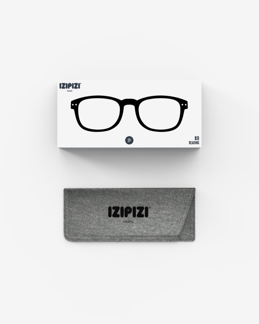 Trendy READING glasses #B Black Rectangular - Izipizi