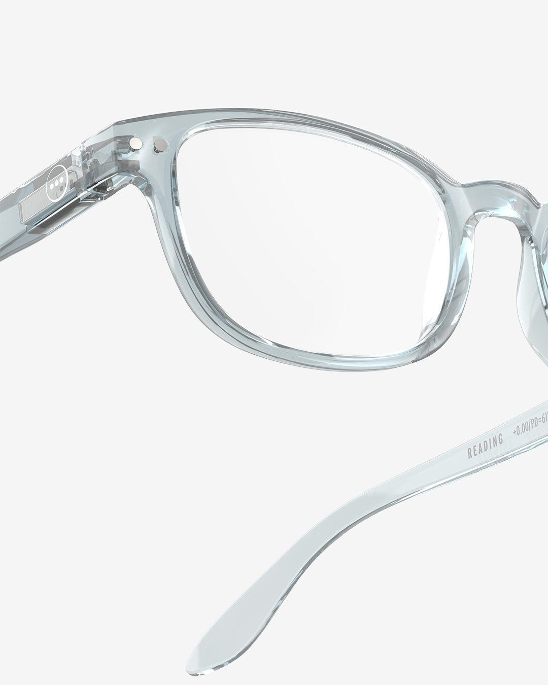 Trendy READING glasses #B Frozen Blue Rectangular - Izipizi