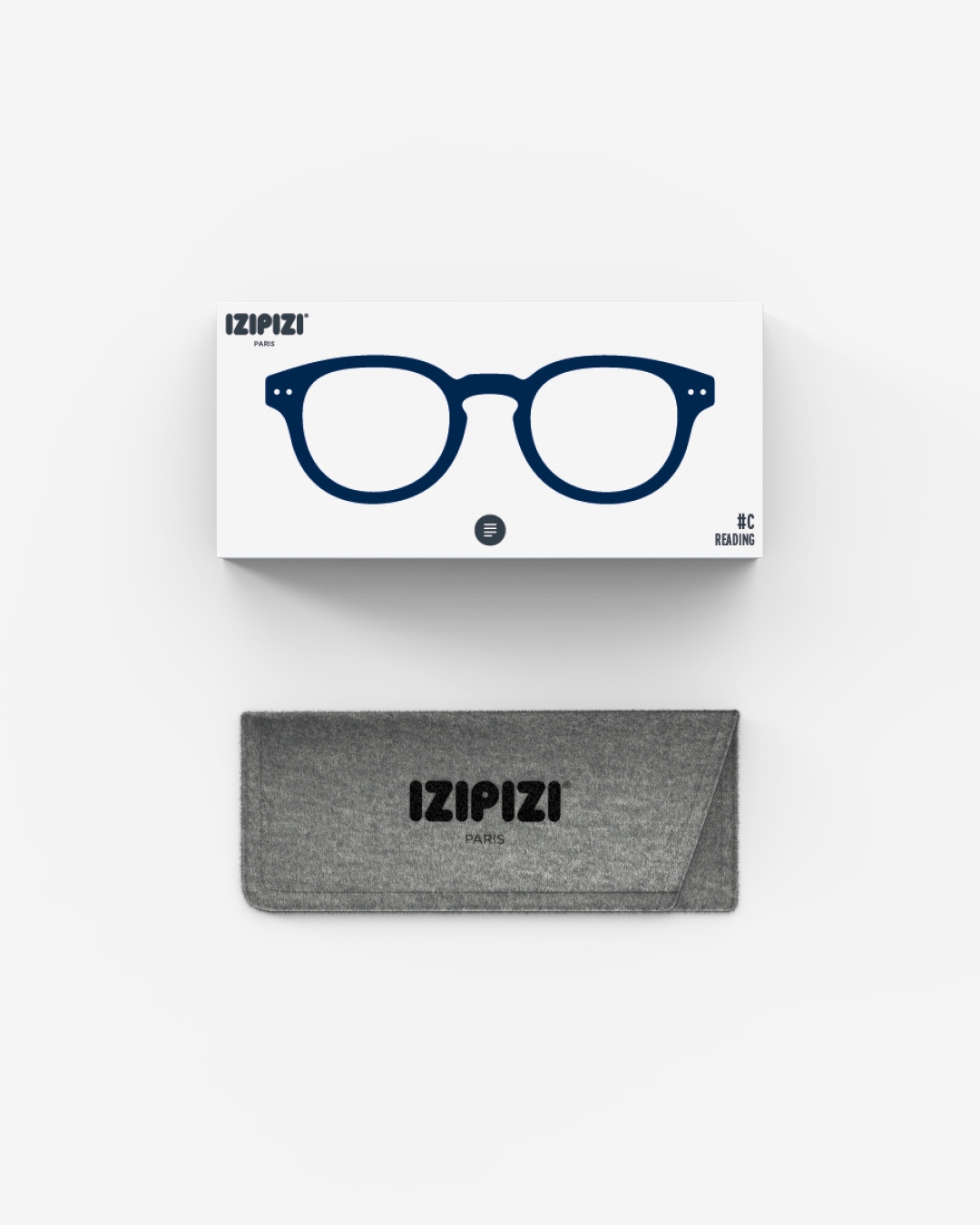 Lunette #C Navy Blue Carré Bleu à la mode - Izipizi