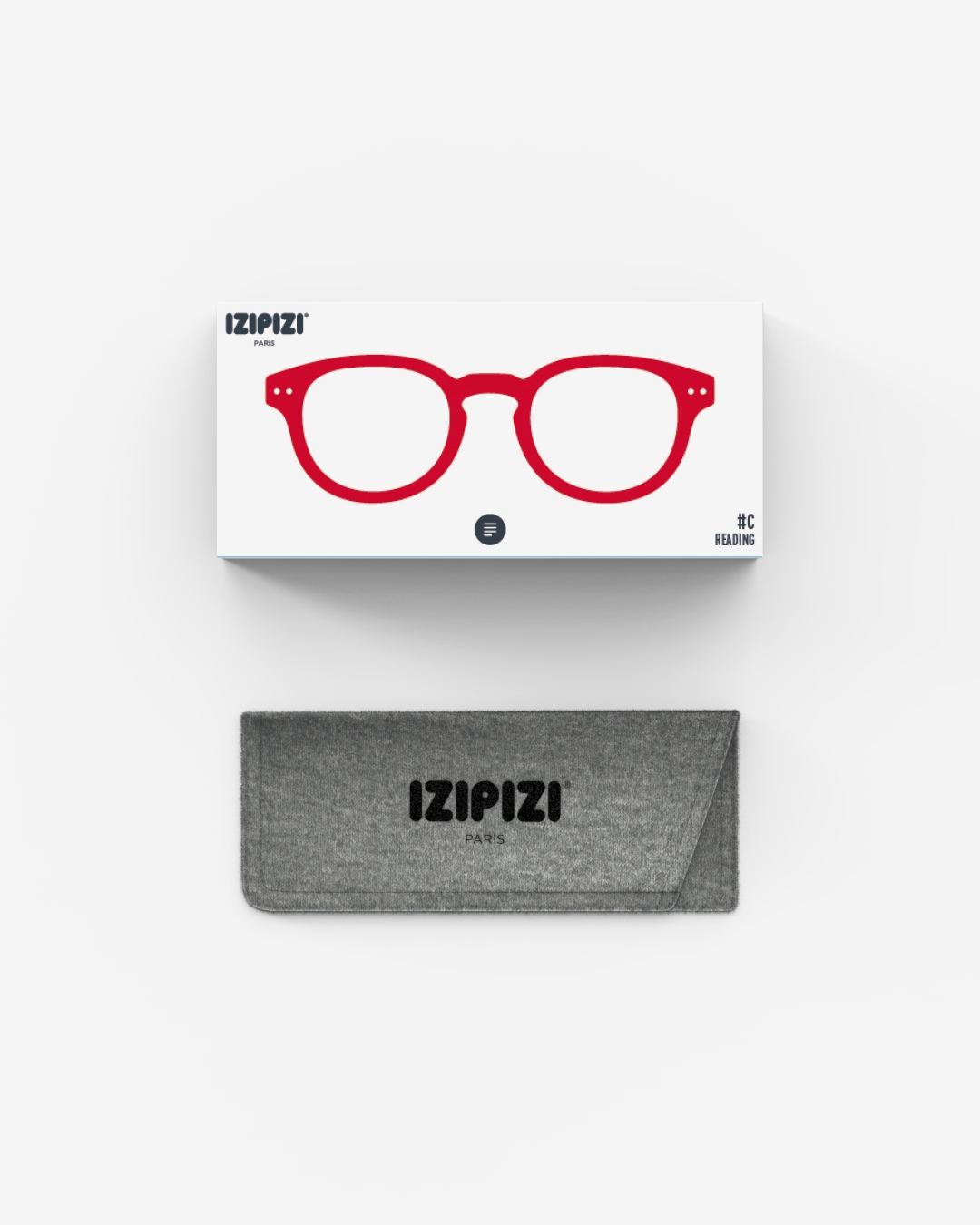 Lunette #C Red Carré Rouge à la mode - Izipizi