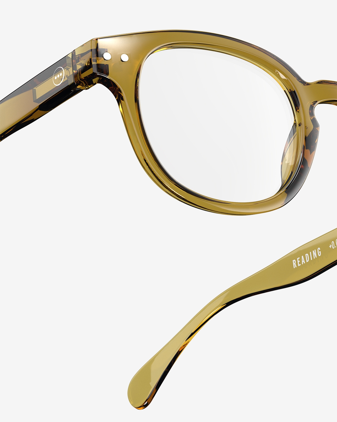 Trendy READING glasses #C Golden Green Square - Izipizi