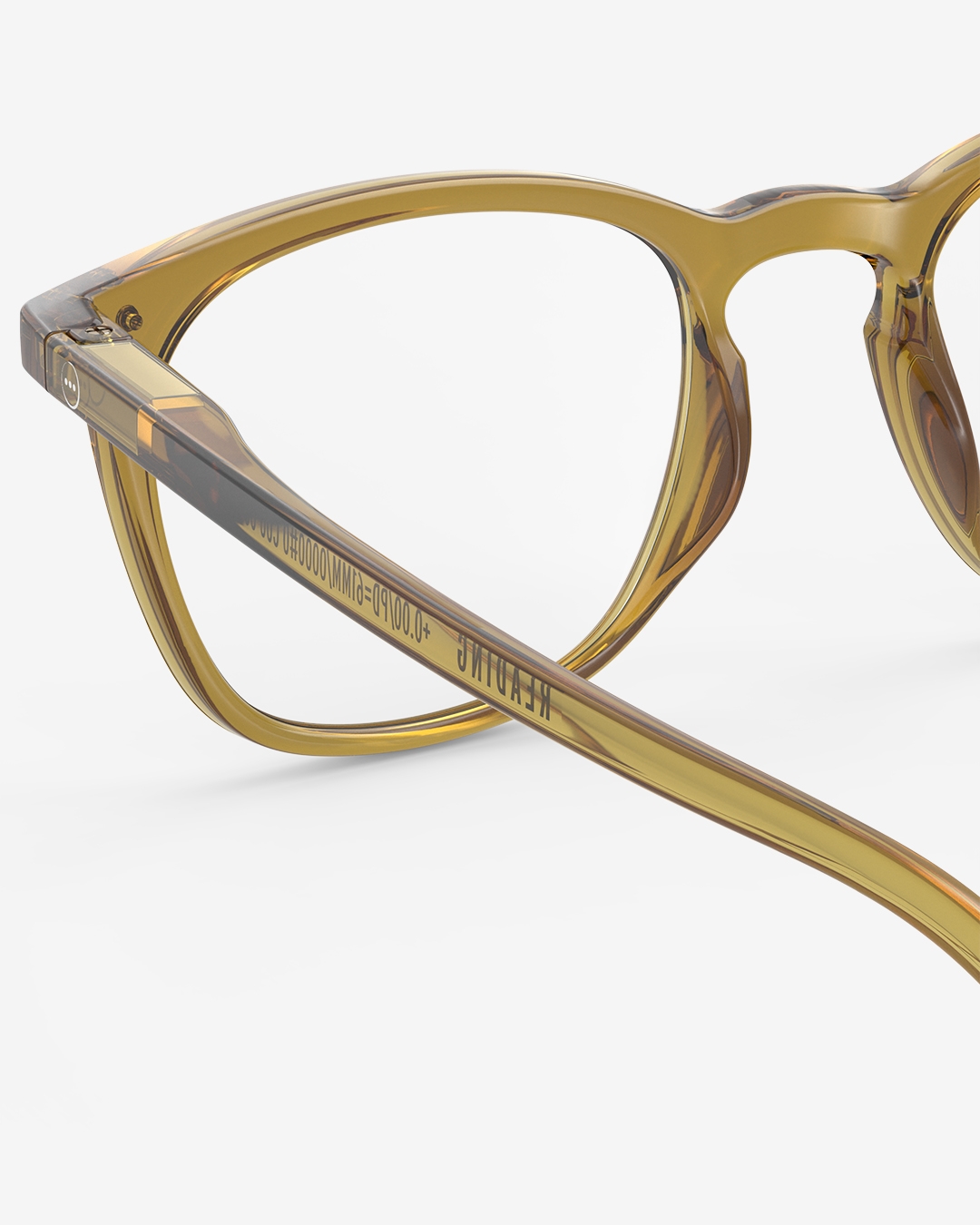 Trendy READING glasses #E Golden Green Trapeze - Izipizi