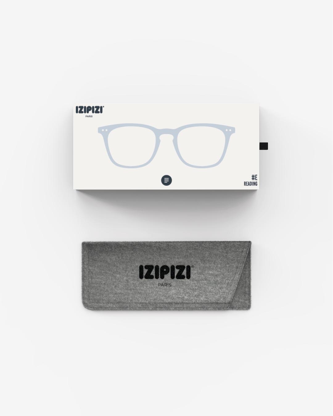 Trendy READING glasses #E Frozen Blue Trapeze - Izipizi