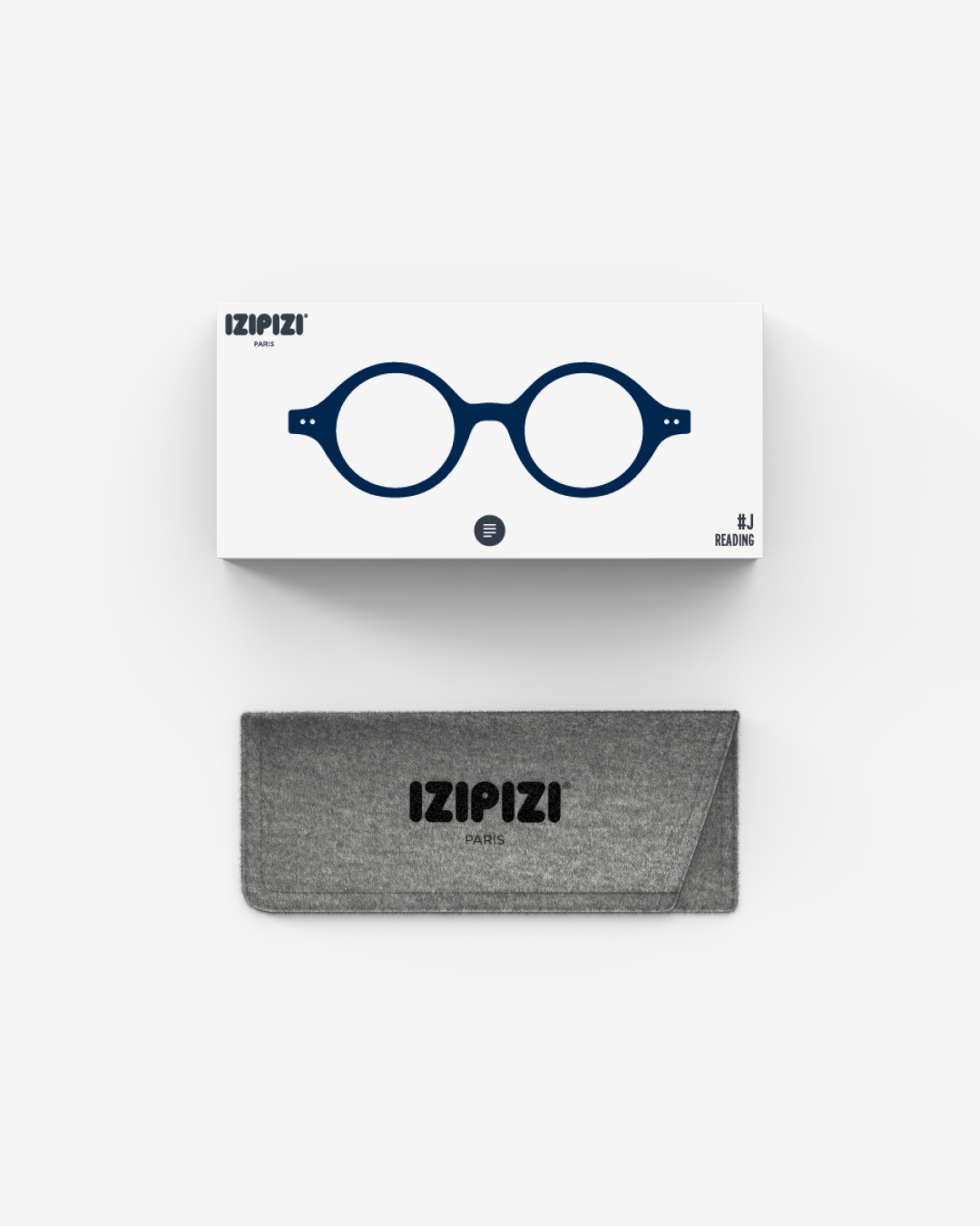 Lunette #J Navy Blue Ronde Bleu à la mode - Izipizi