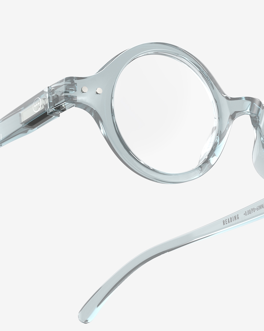 Trendy READING glasses #J Frozen Blue Redonda - Izipizi