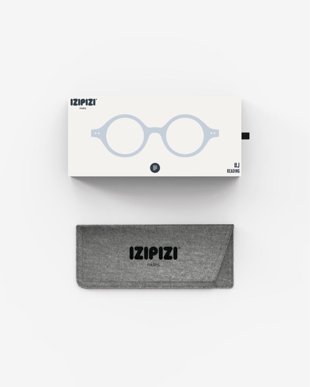 Trendy READING glasses #J Frozen Blue Round - Izipizi