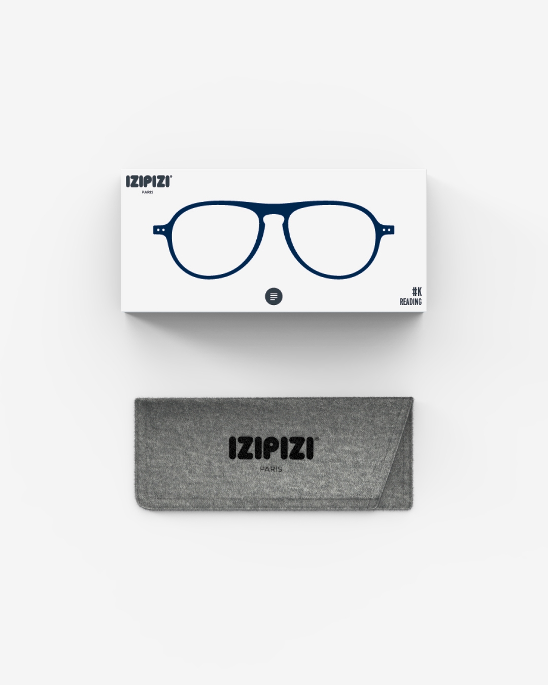 Lunette #K Navy Blue Aviateur Bleu à la mode - Izipizi