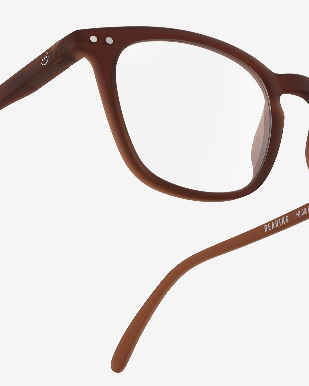 Trendy READING glasses #E Mahogany Trapezoidale - Izipizi