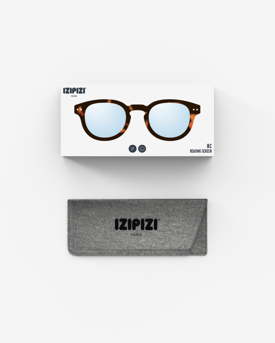 Brille #C Tortoise Quadrat Mehrfarbig und Muster - Izipizi
