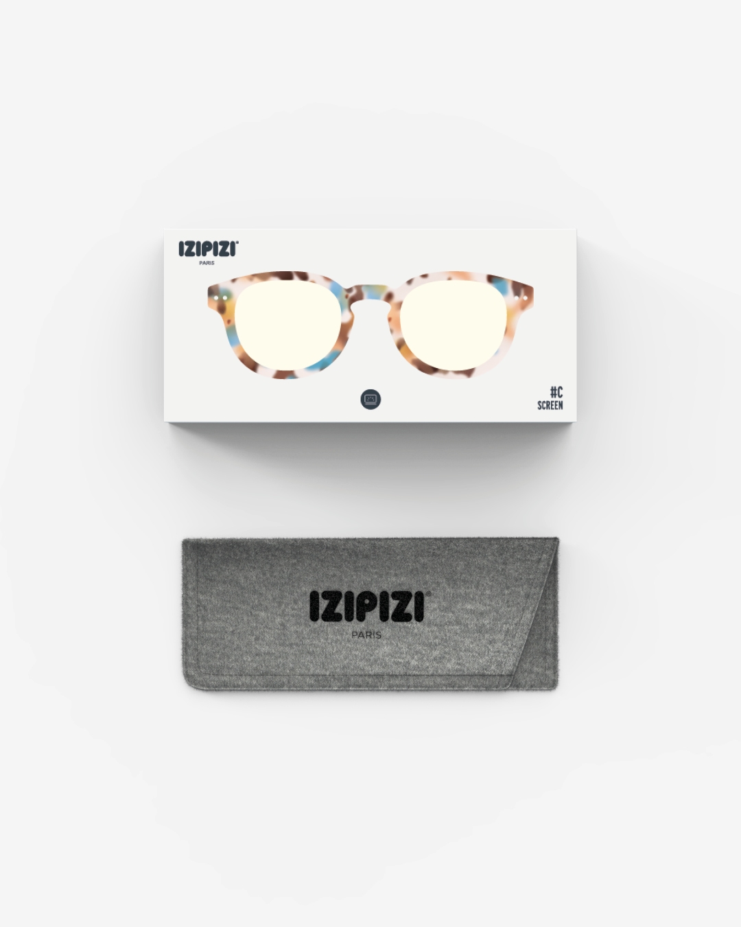 Trendy SCREEN glasses #C Blue Tortoise Square - Izipizi