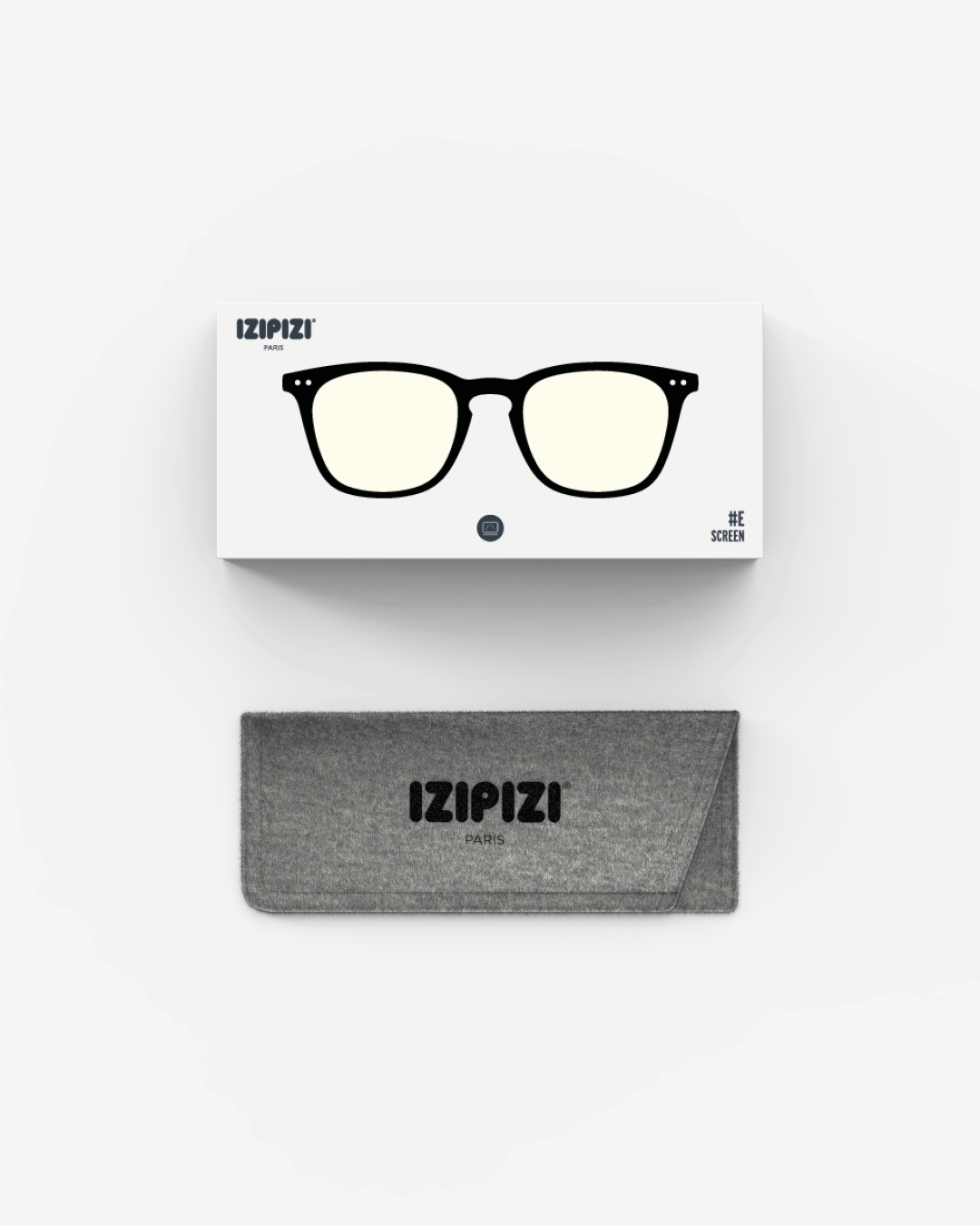 Trendy SCREEN glasses #E Black Trapeze - Izipizi