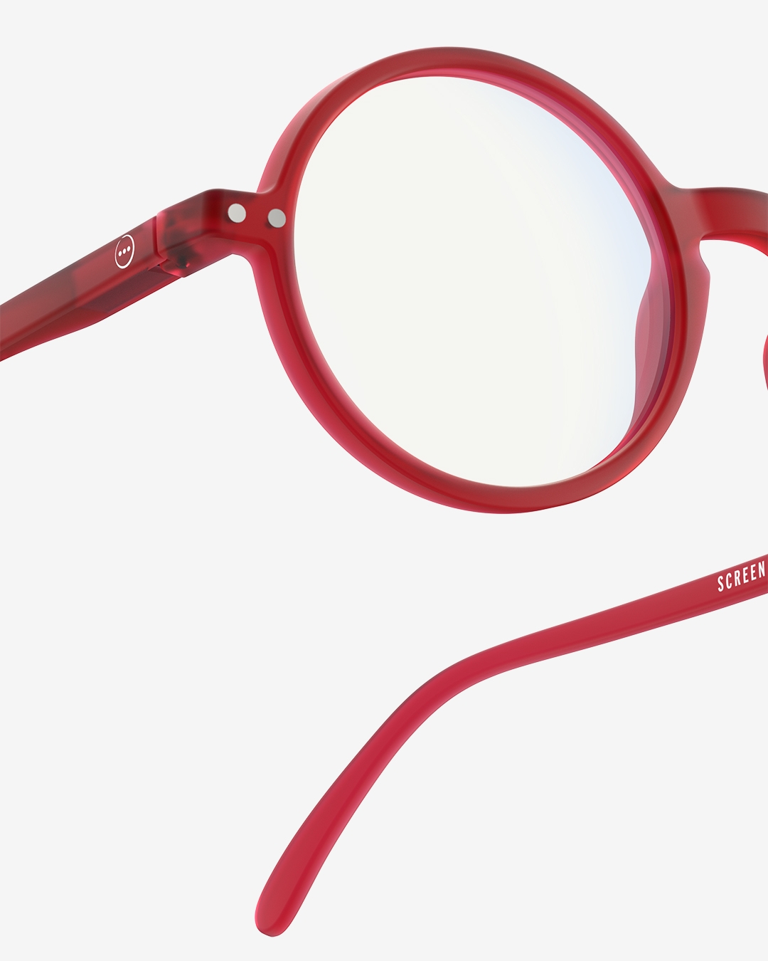 Lunette #G Red Ronde Rouge à la mode - Izipizi