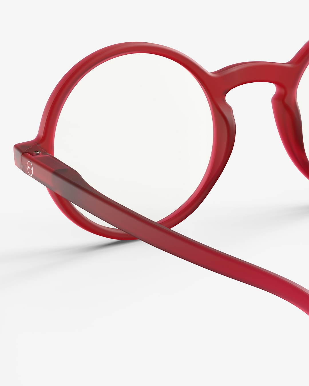 Lunette #G Red Ronde Rouge à la mode - Izipizi