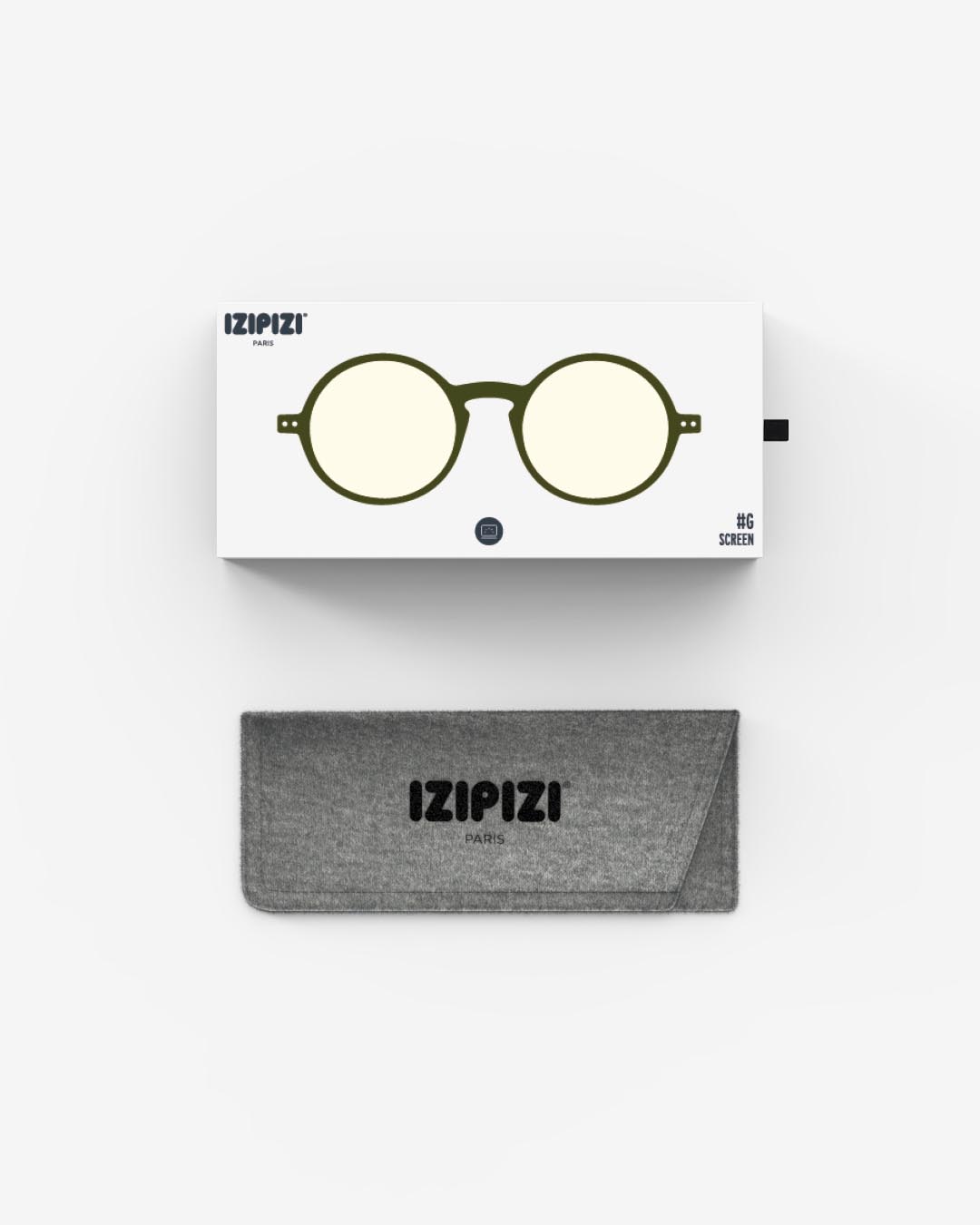 Trendy SCREEN glasses #G Kaki Green Round - Izipizi