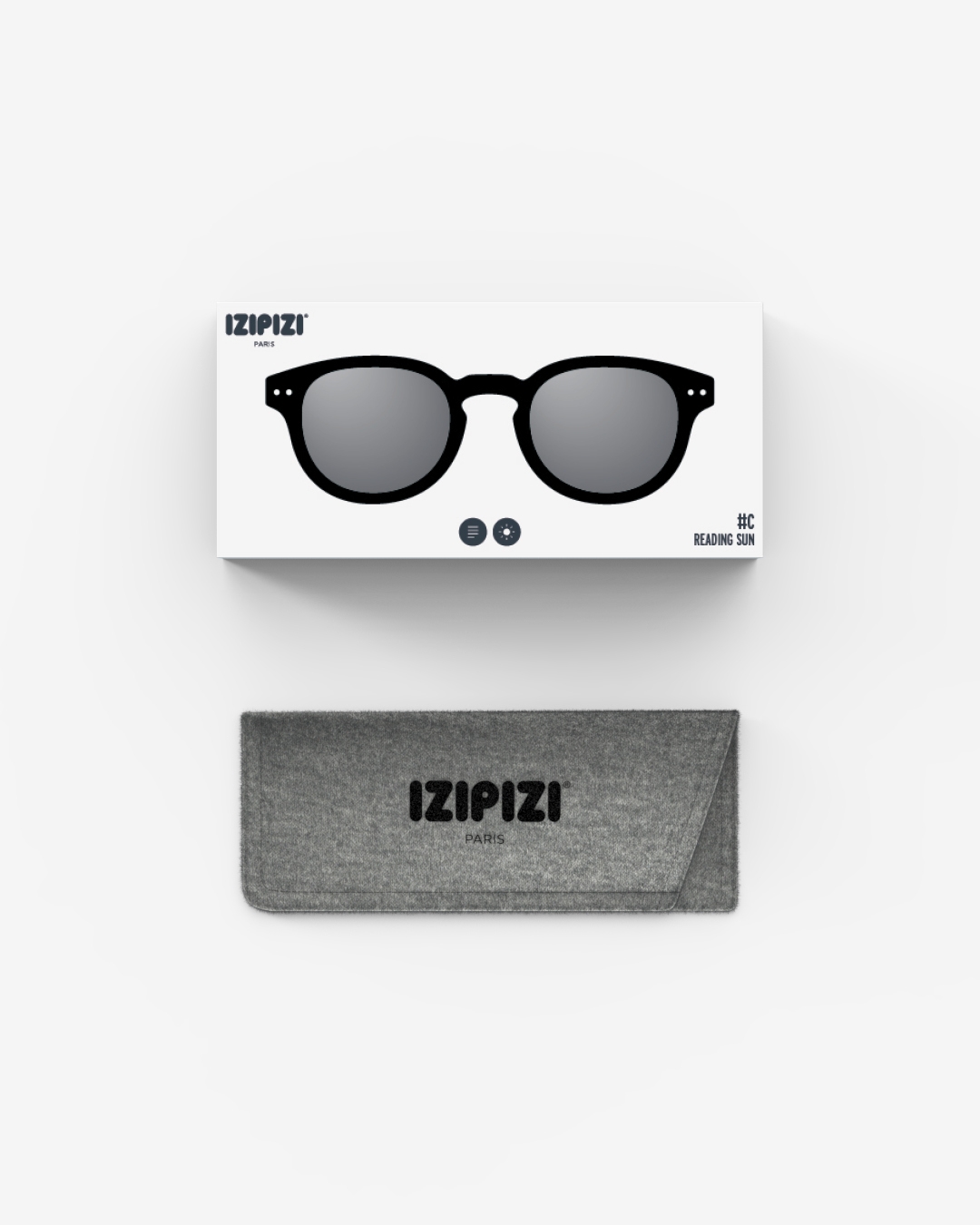 Trendy READING SUN glasses #C Black Square - Izipizi