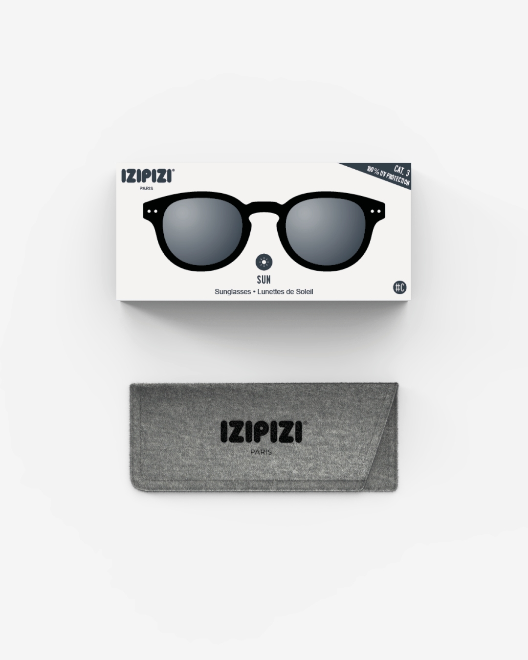 Trendy SUN glasses #C Black Square - Izipizi