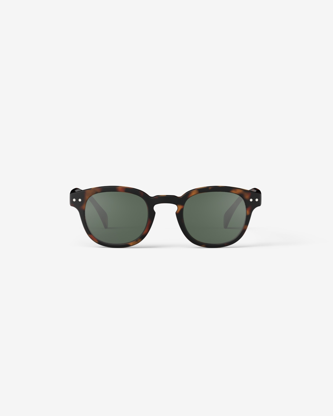 Trendy SUN glasses #C Tortoise Green Lenses Square - Izipizi