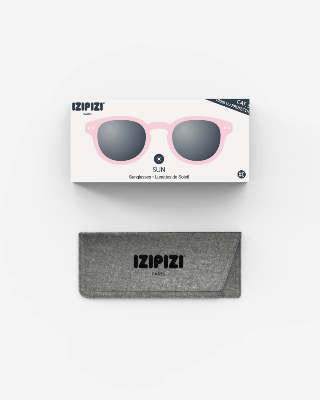 Brille #C Pink Quadrat Rosa - Izipizi