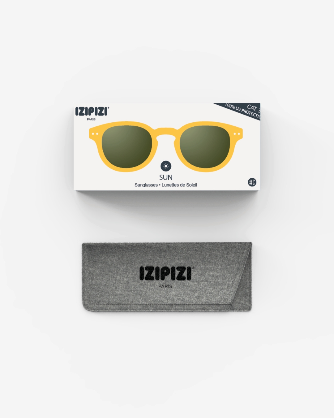 Trendy SUN glasses #C Yellow Honey Square - Izipizi