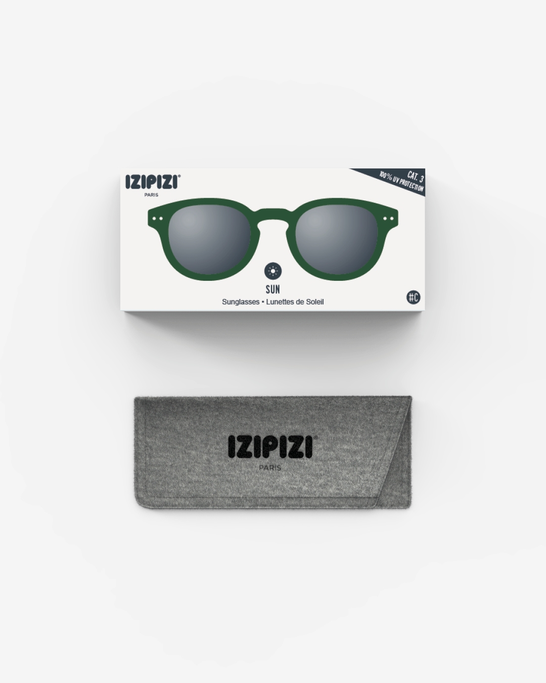 Trendy SUN glasses #C Green Square - Izipizi