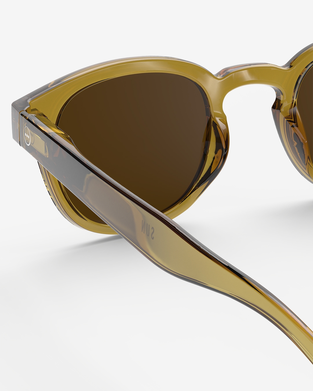 Trendy SUN glasses #C Golden Green Square - Izipizi